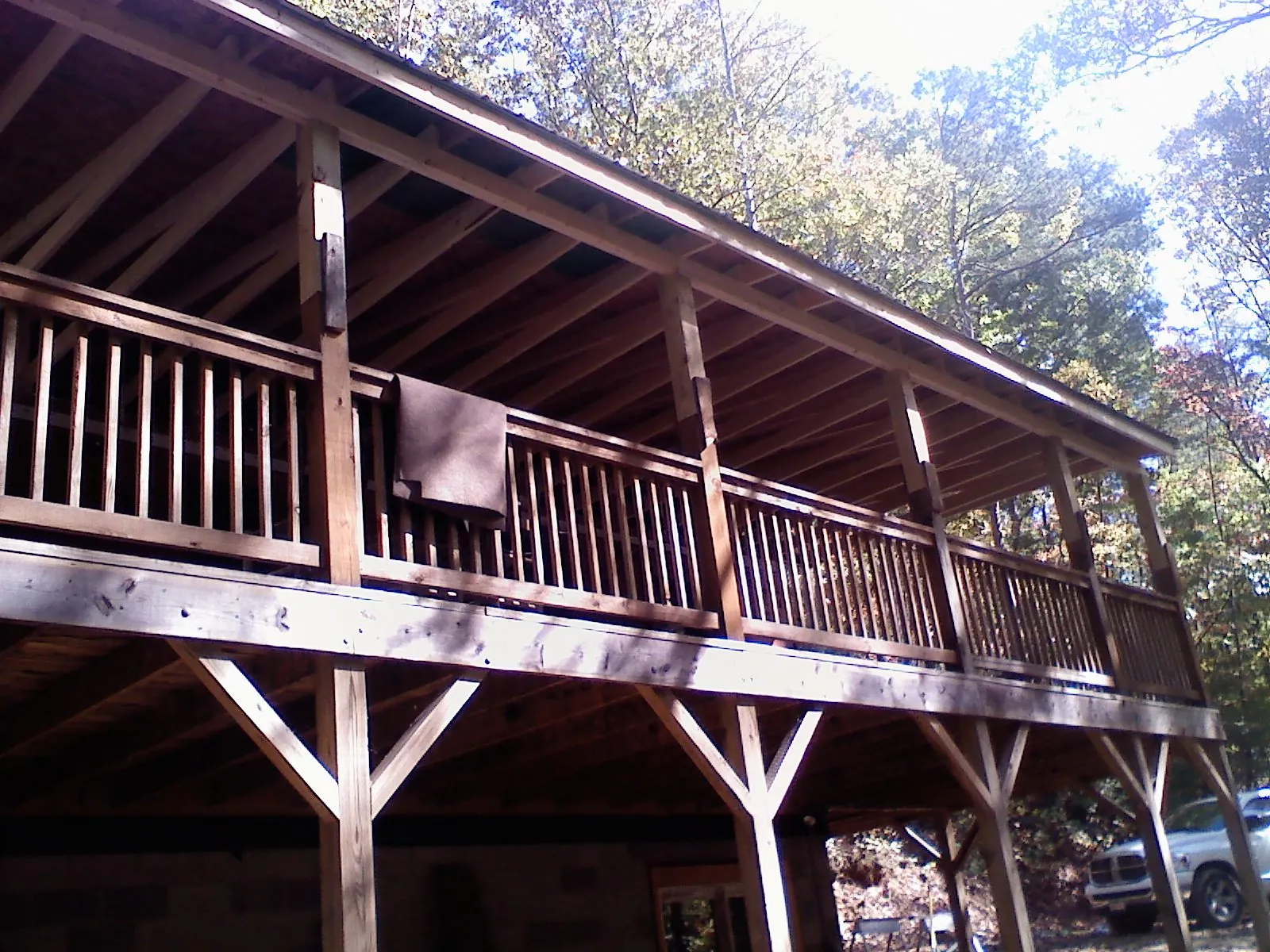 Timber framing under a new elevated porch and deck — Roof Leak Repair in Solway by Roofing Brothers